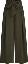 Wide Leg Work Pants Women High Waisted Palazzo - Comfortable Summer