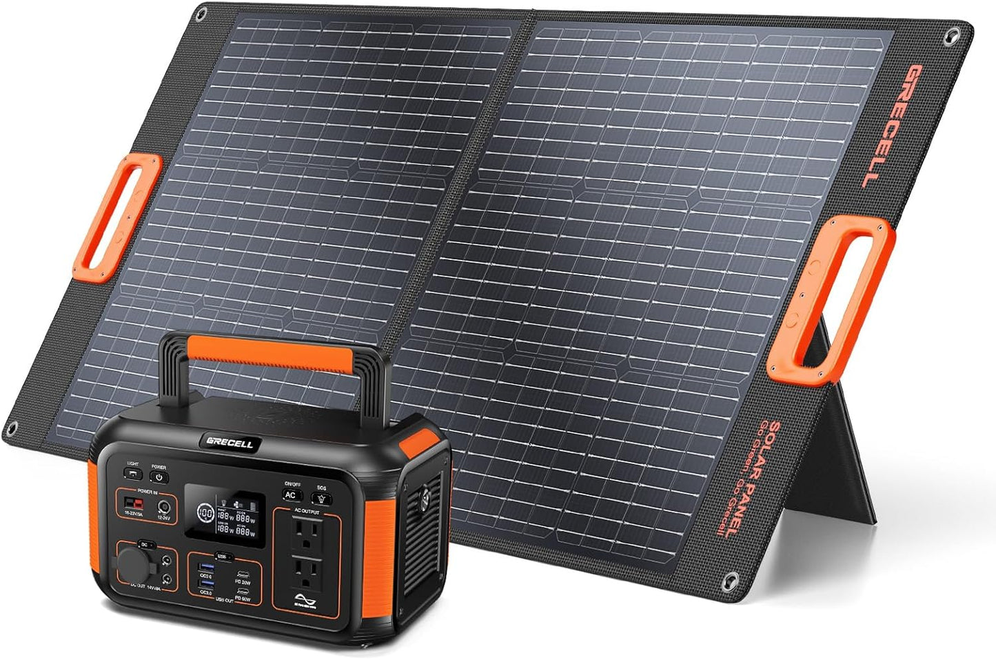 Portable Power Station: GRECELL 500W with Solar Panel - Ultimate Outdoor Energy Solution