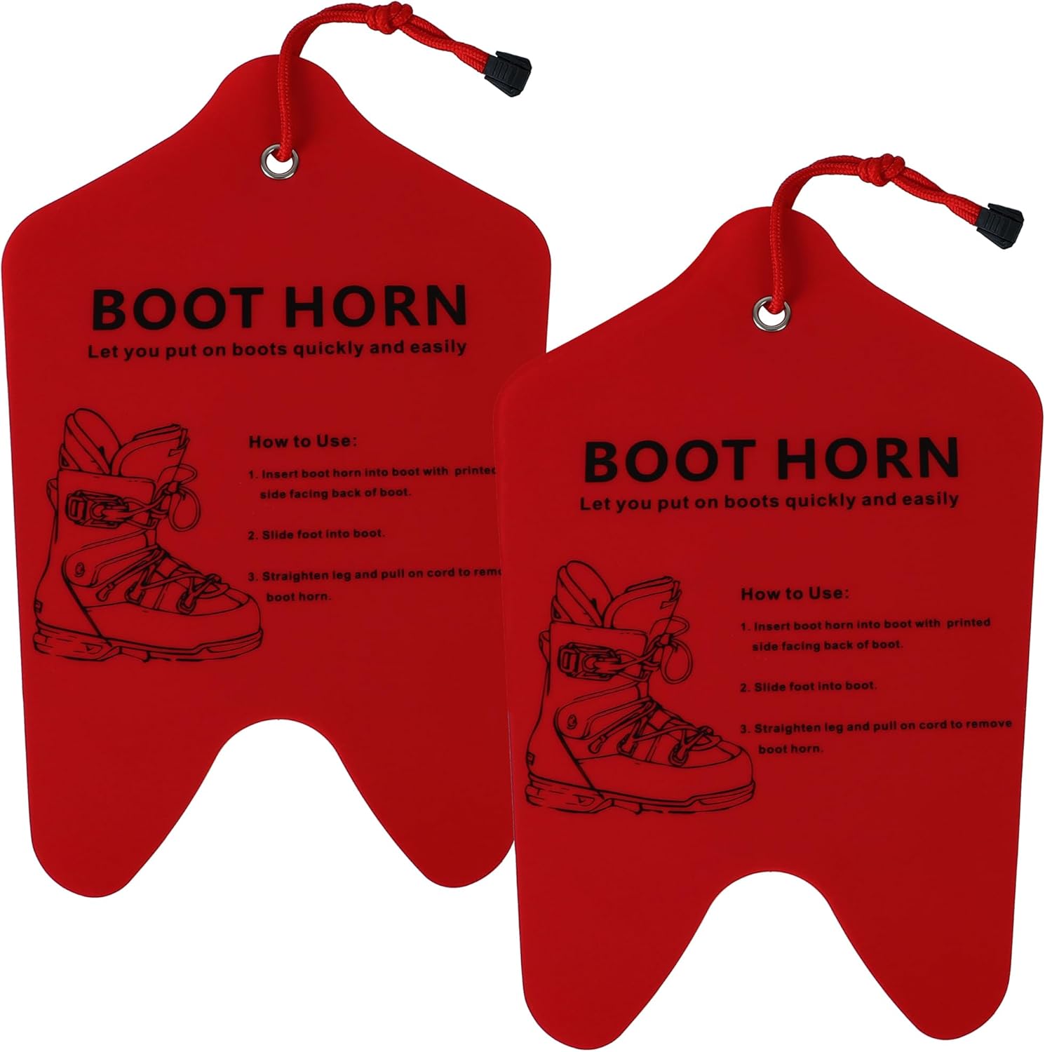 Cuttable Ski Boot Horn for Easy Boot Liner Insertion