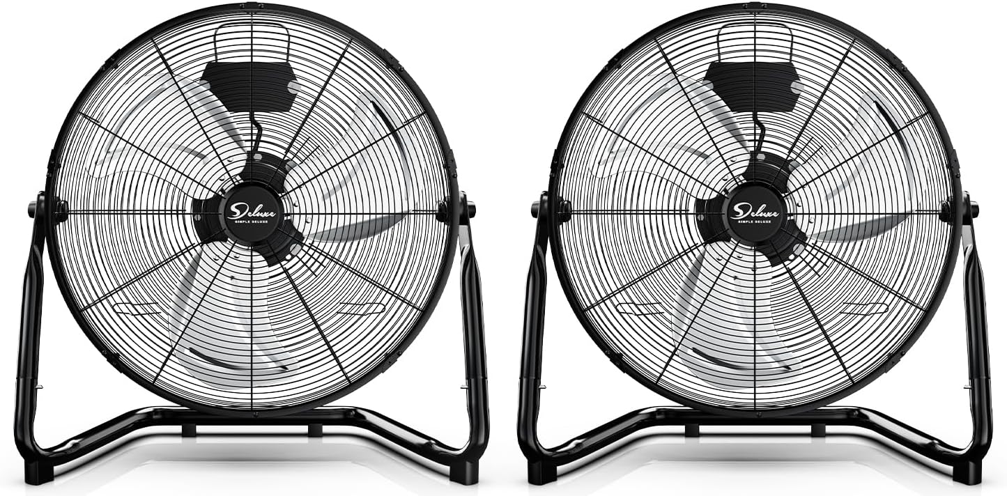 High Velocity 20 Inch Metal Industrial Floor Fan for Workshops