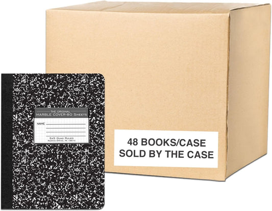 ROARING SPRING Black Marble Composition Notebook for Students