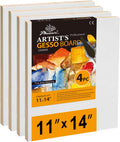 PHOENIX Gesso Boards for Painting 11x14 in 4 Pack - Ready-to-Paint