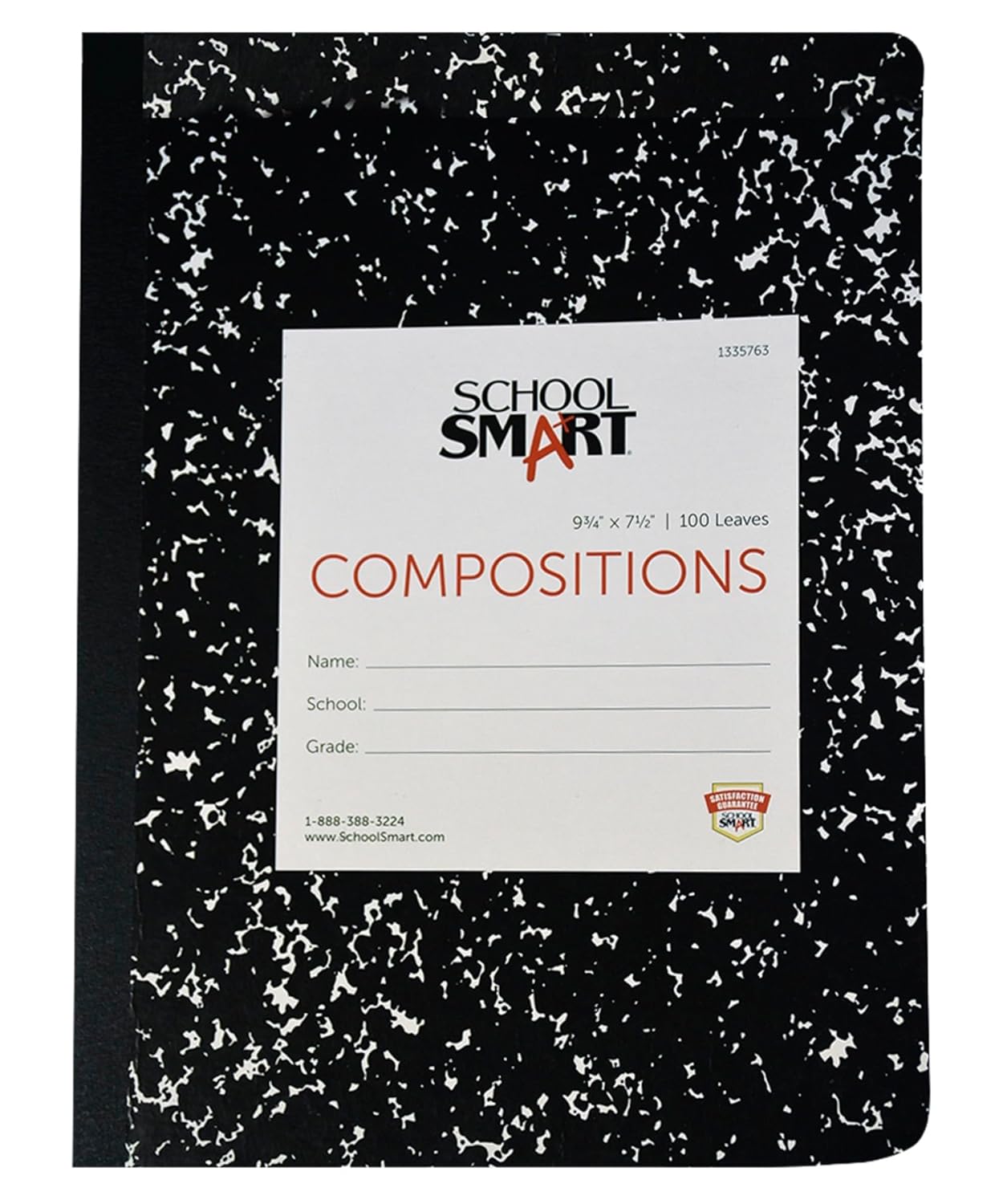 School Smart Stiff Composition Book - 100 Sheets
