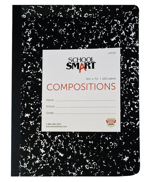 School Smart Stiff Composition Book - 100 Sheets