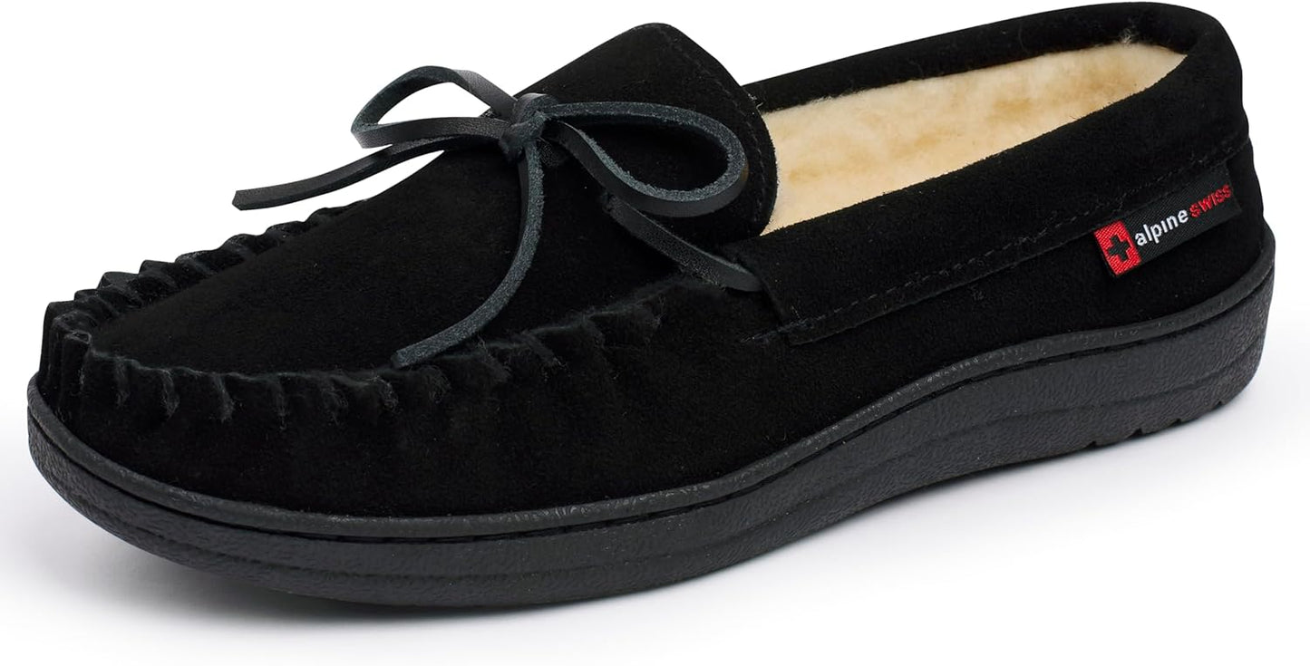 Alpine Swiss Sabine Womens Moccasin Slippers for Cozy Comfort