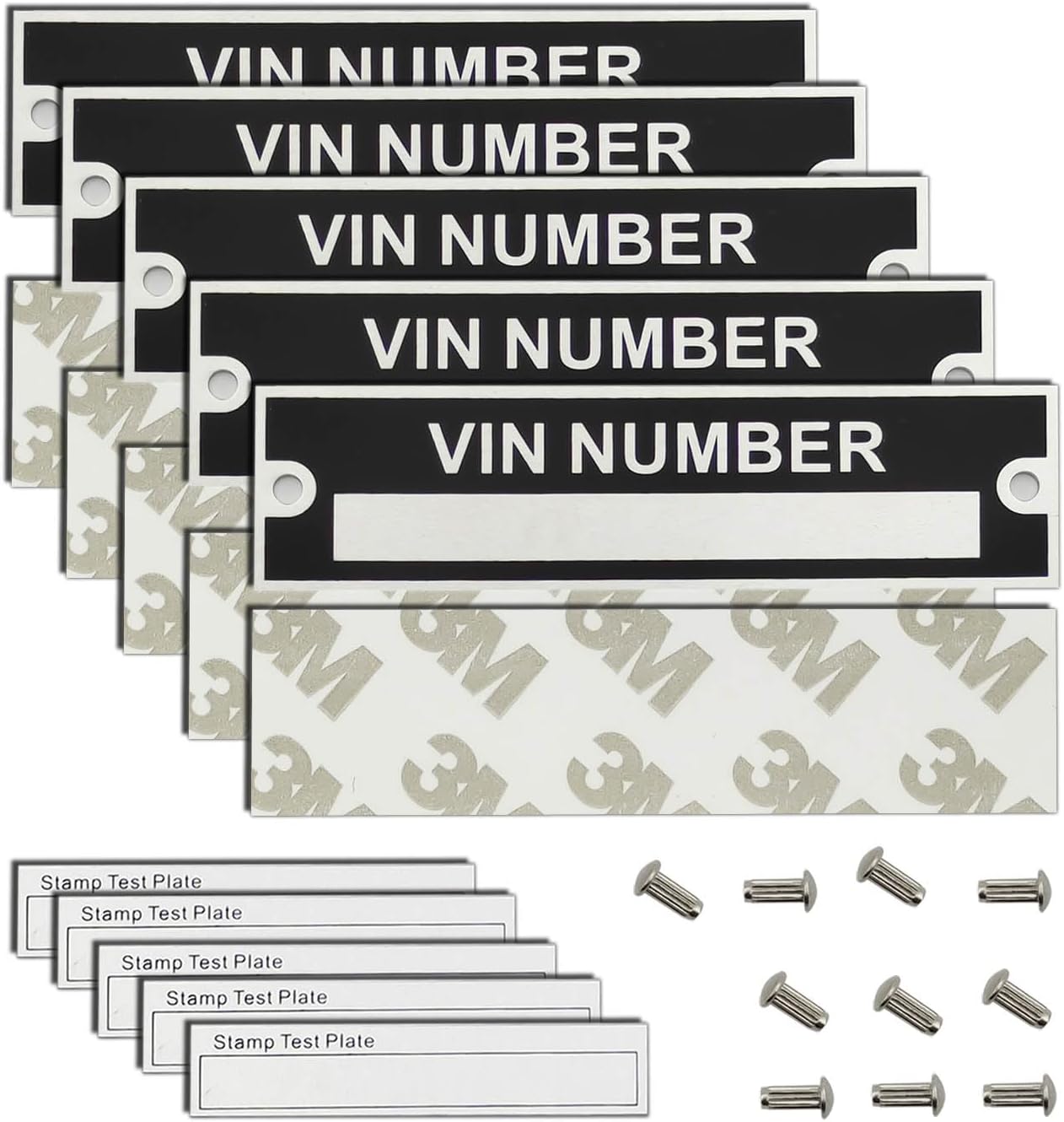 Trailer ID Plate Data TAG Blank for VIN and Model Identification