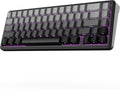 65% Wireless Mechanical Keyboard (Black, Graywood V3) - Thocky Gasket