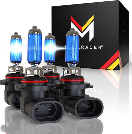 9006 9005 Halogen Headlight Bulbs: Super Bright 5000K Combo