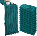 12 Pack 10FT Teal Cheesecloth Table Runner 35x120 in - Boho Wedding