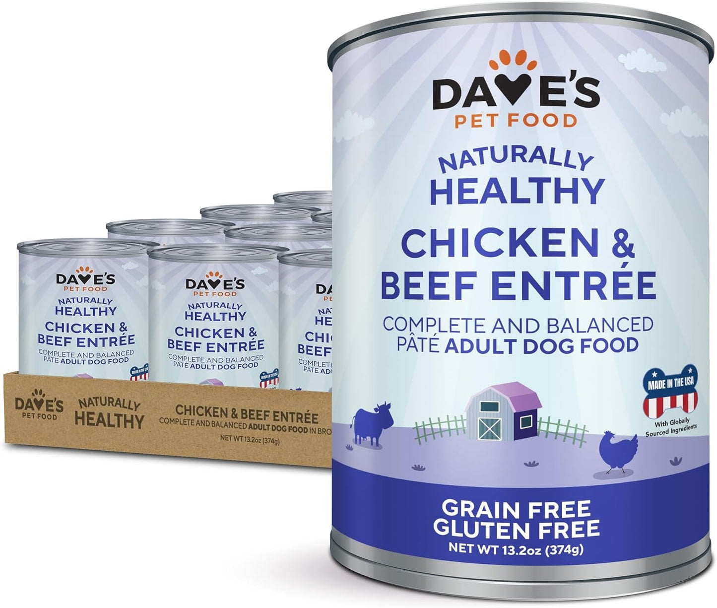 Dave's Pet Food Wet Dog Food & Topper - Chicken & Beef Flavor