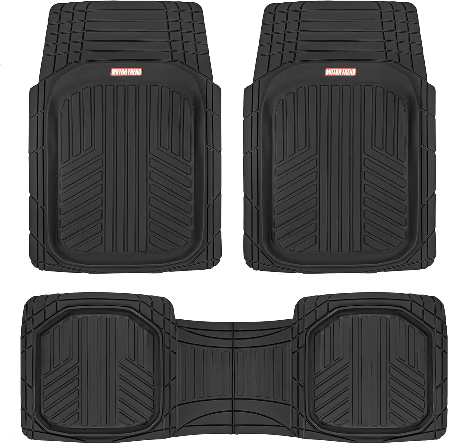 Motor Trend FlexToughXL All-Weather Rubber Floor Mats Set