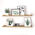 Floating Shelves for Wall Decor 36 in - Oak Display Ledge Set