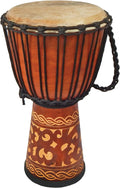 Djembe Standard linecarv 24in tall, 12in head - Maori-style drum