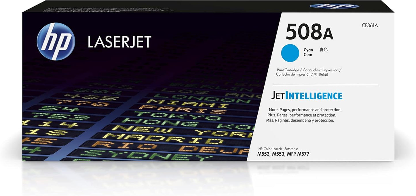 Vibrant Cyan Toner for HP LaserJet | Compatible with M552, M553, M577 Series