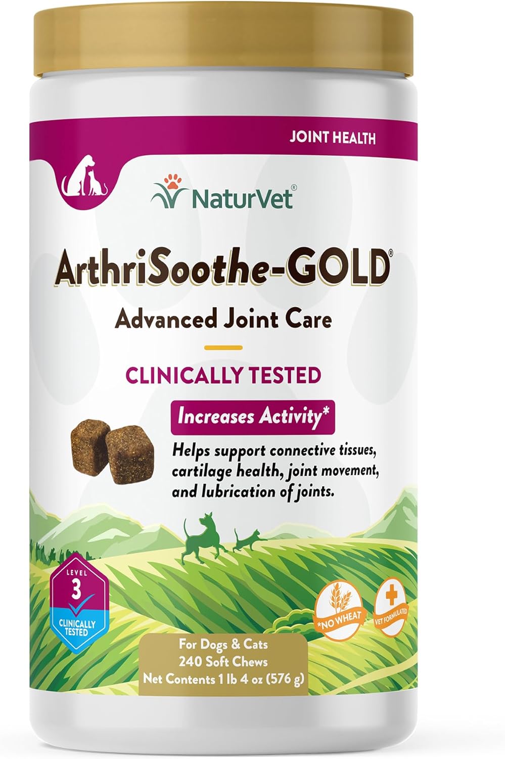 NaturVet Arthrisoothe Glucosamine for Dogs - Joint Support Chews
