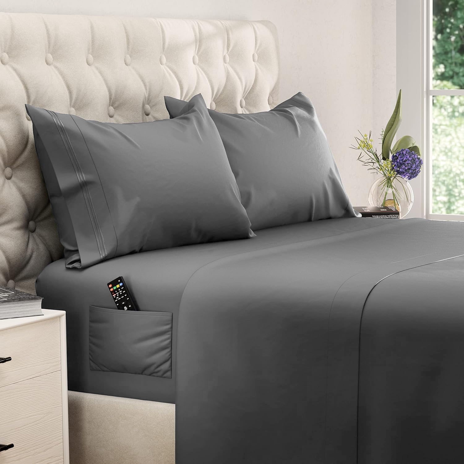 Dreamcare Full Size Sheets Set with Extra Deep Pockets and Luxury
