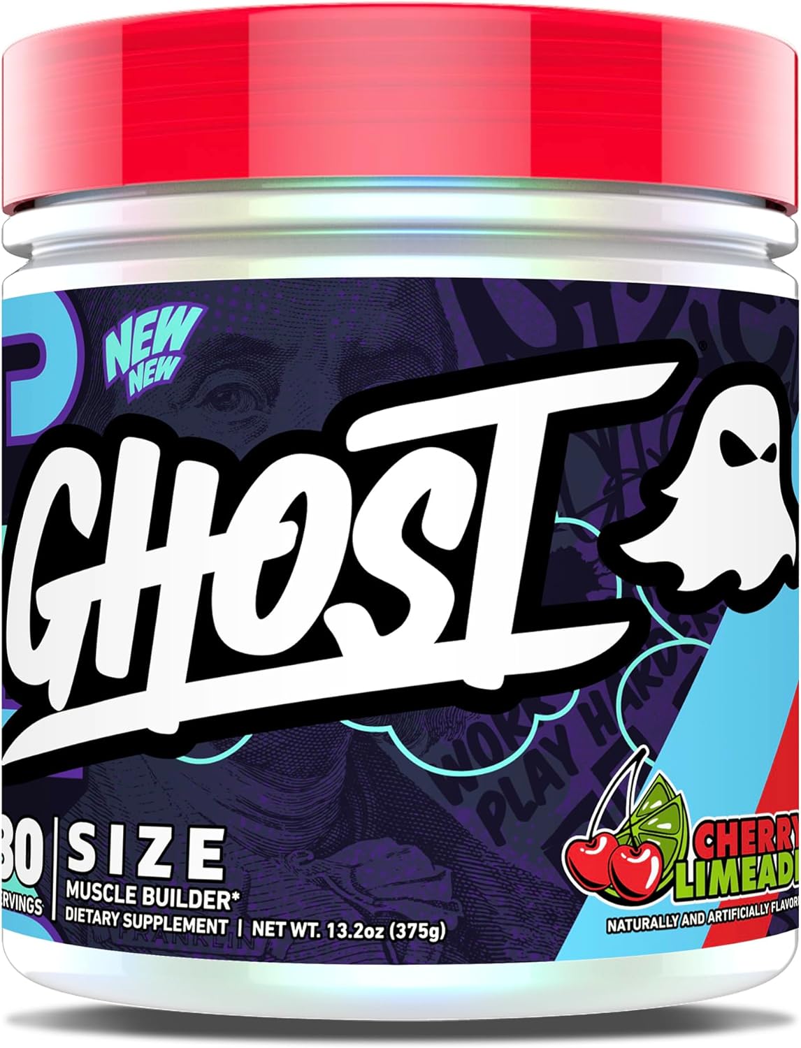 GHOST Size V3 Muscle Builder Supplement - Cherry Limeade Flavor