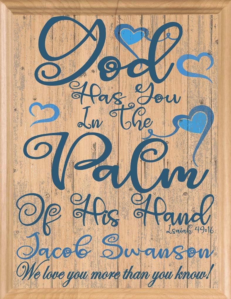 Personalized Baptism Gift Blessing Plaque for Boys and Girls
