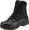 NORTIV 8 Men's Military Tactical Work Boots Side Zipper Leather on/off