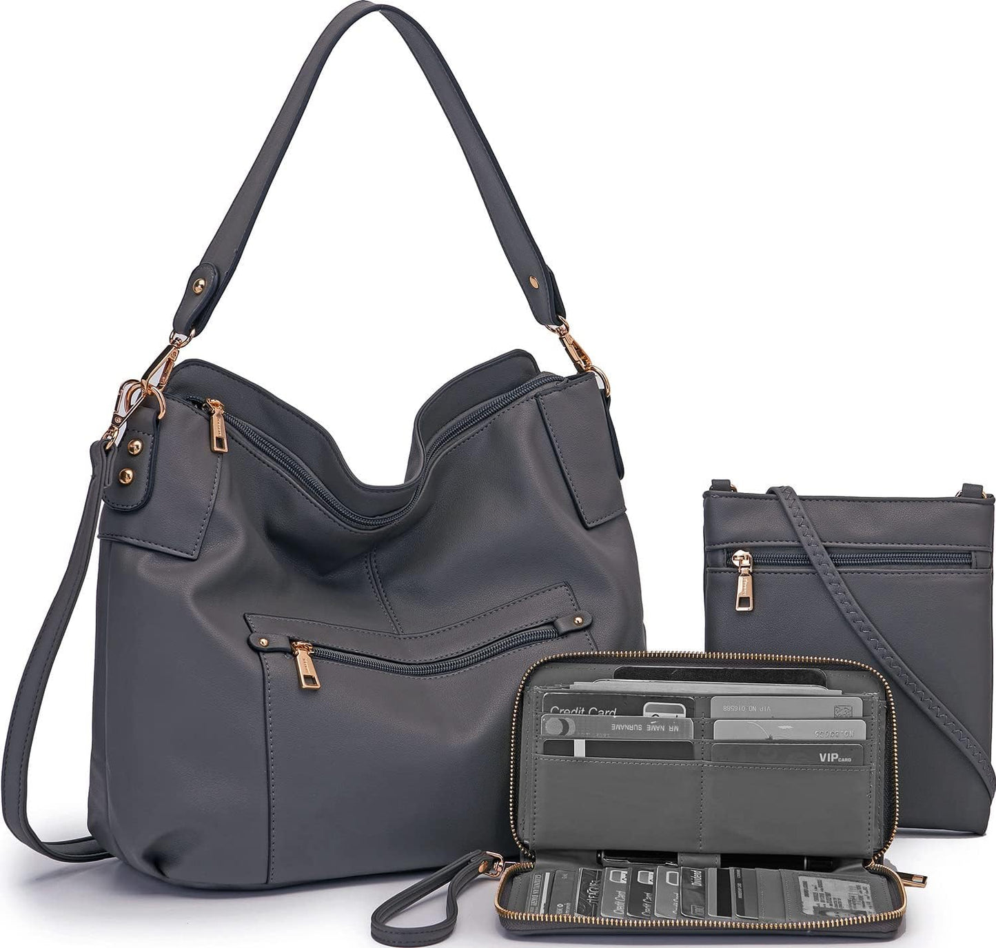 Large Crossbody Bags for Women - Stylish Hobo Handbags Set