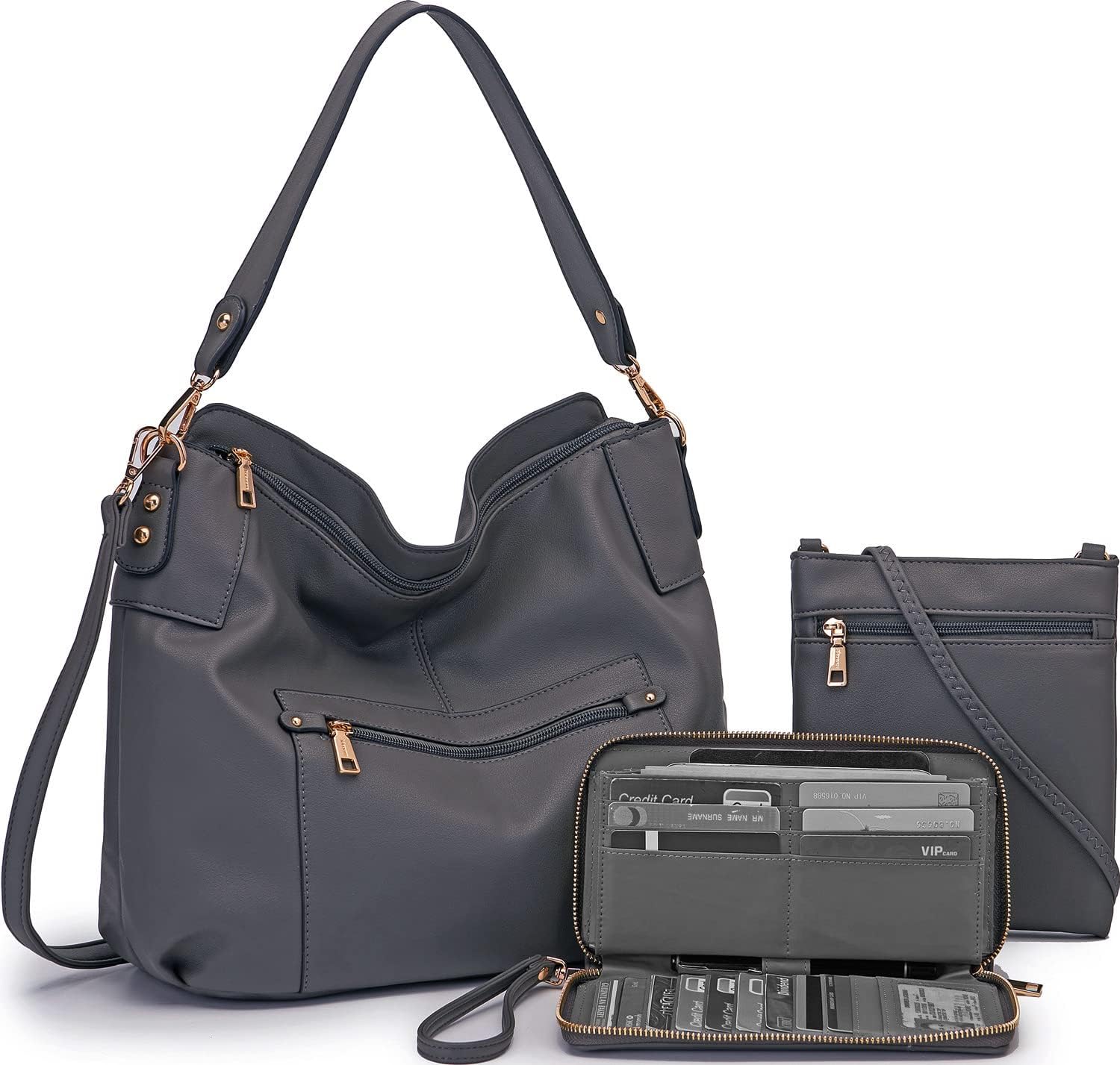 Large Crossbody Bags for Women - Stylish Hobo Handbags Set