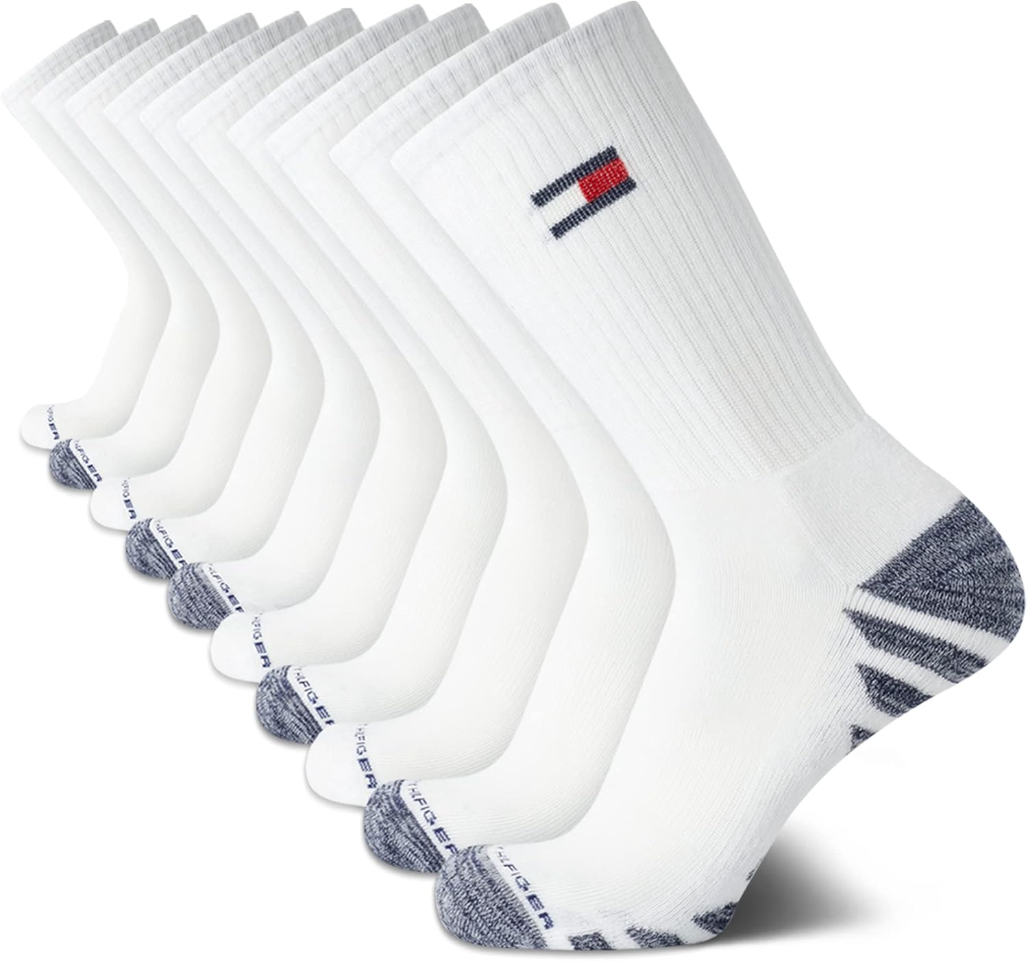 Tommy Hilfiger Men's Athletic Cushioned Crew Socks 10 Pack