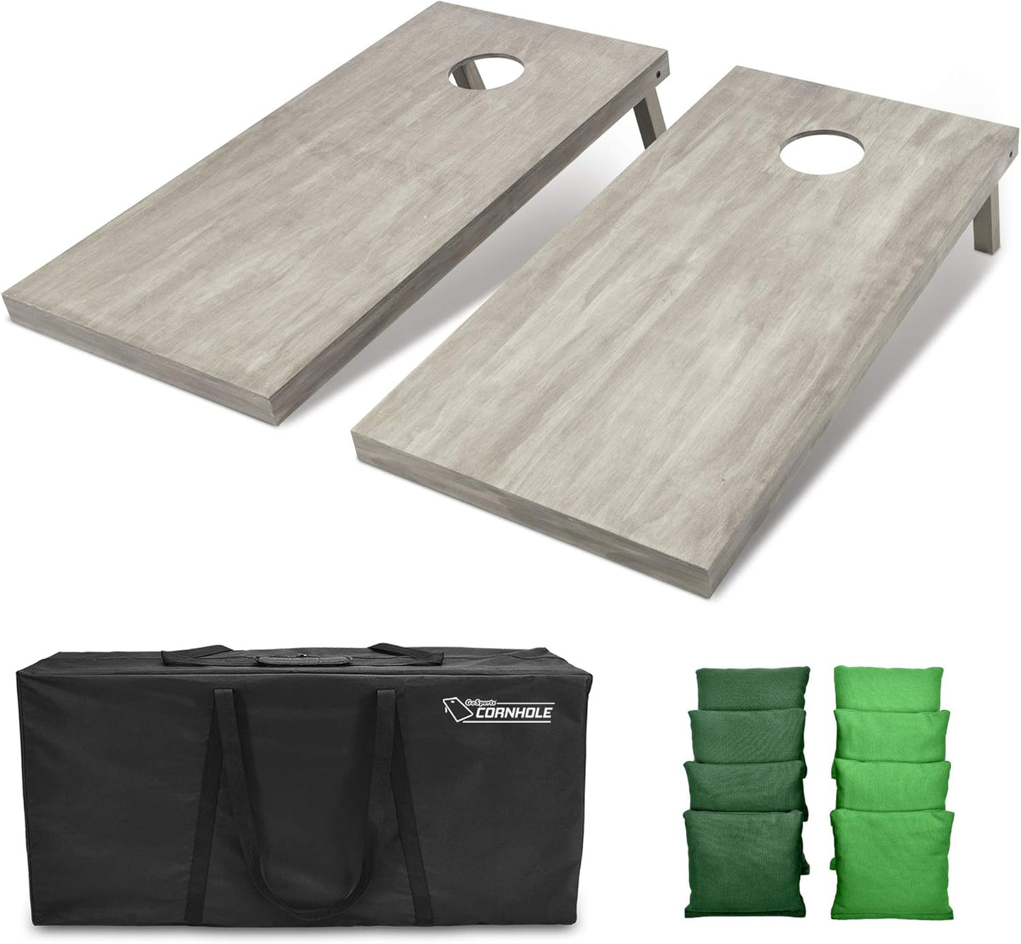GoSports 4 ft x 2 ft Wooden Cornhole Boards Set with Bags