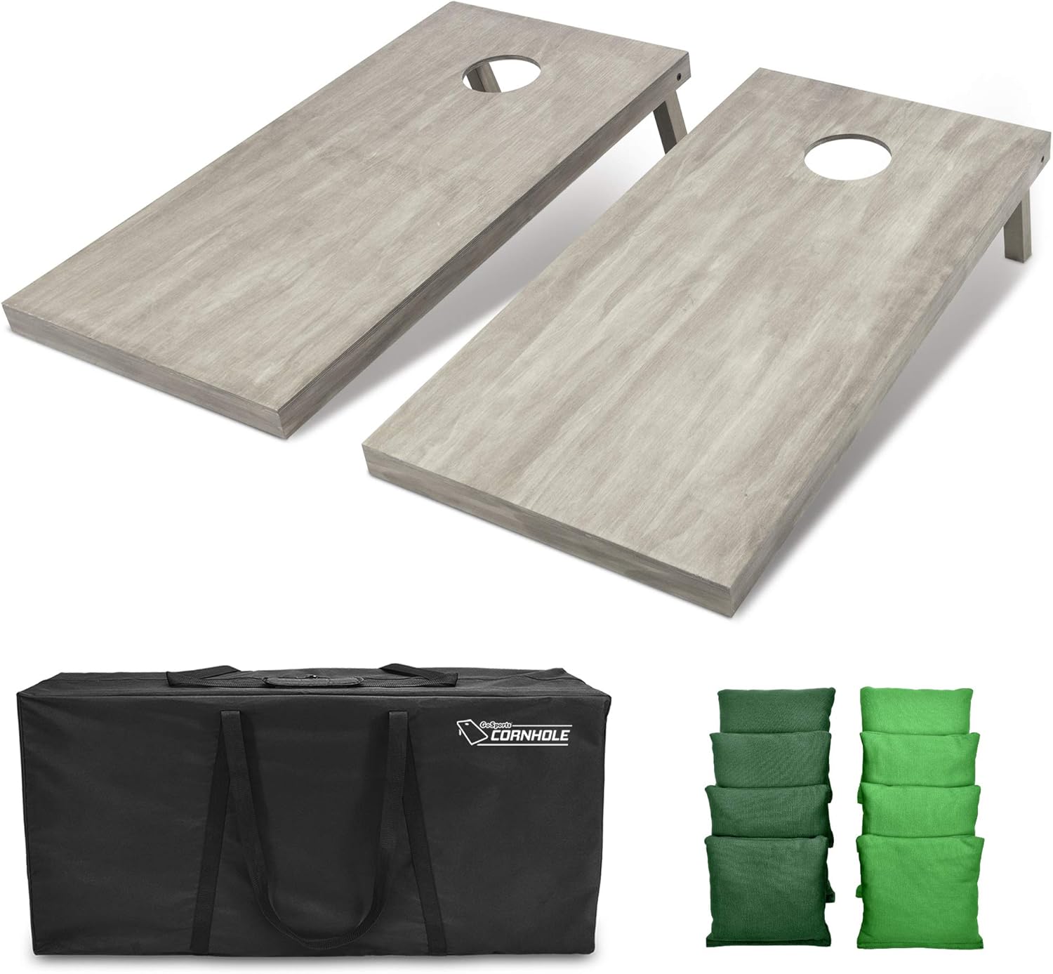 GoSports 4 ft x 2 ft Wooden Cornhole Boards Set with Bags
