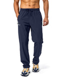 Pudolla Men's Workout Athletic Pants with Zipper Pockets - Comfortable