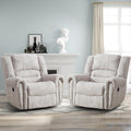 CANMOV Manual Recliner Chair Set of 2 - Comfortable Classic Recliner