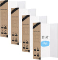 Trifold Poster Board 36 x 48 in 4 Pack - Sturdy White Presentation