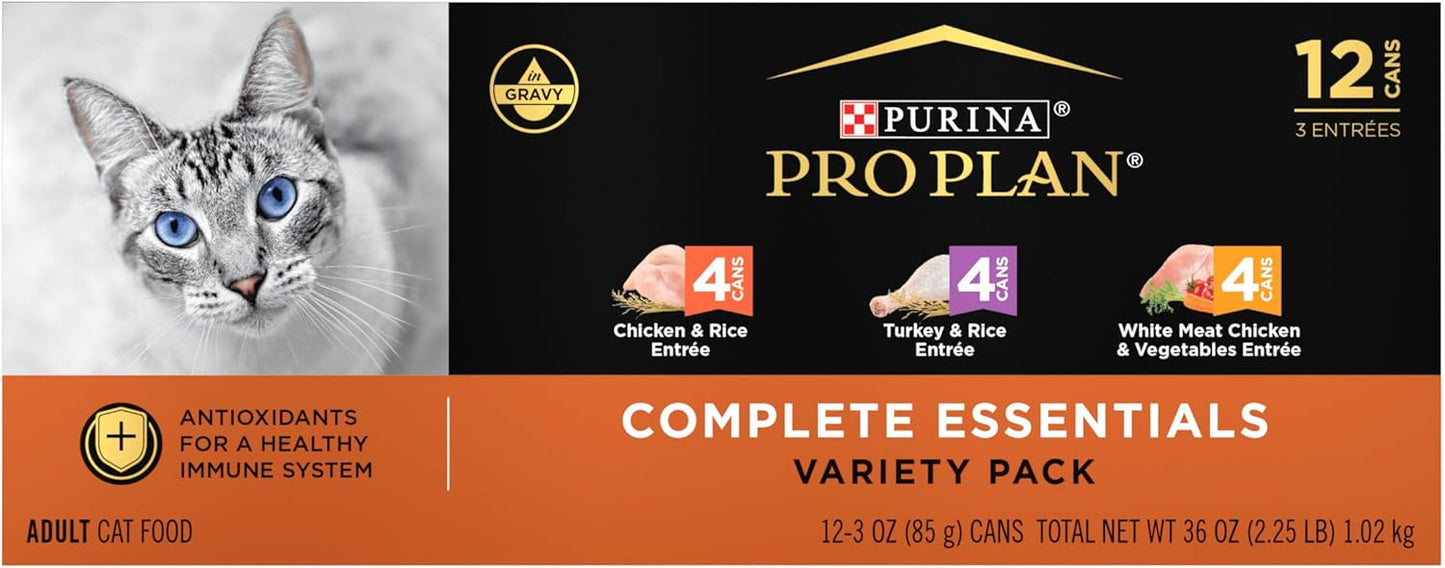 Purina Pro Plan Gravy High Protein Wet Cat Food Variety Pack