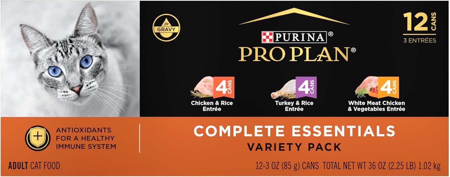Purina Pro Plan Gravy High Protein Wet Cat Food Variety Pack