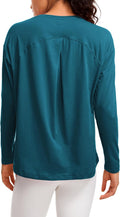 CRZ YOGA Pima Cotton Long Sleeve Workout Shirt - Soft, Loose Fit
