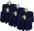 Fitable 6 Pack Navy Tablecloths for Round Tables - 108 in