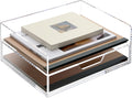 Paper Letter Tray Organizer 2-Tier with Sliding Drawer - Clear Desk