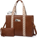Laptop Tote Bag for Women Vintage Work Briefcase - Convertible Office