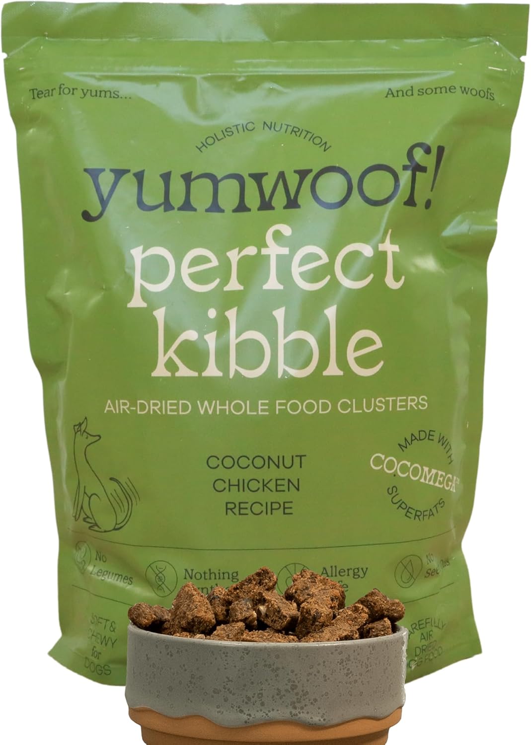 Yumwoof Perfect Kibble Non-GMO Dog Food for Allergies & Digestion
