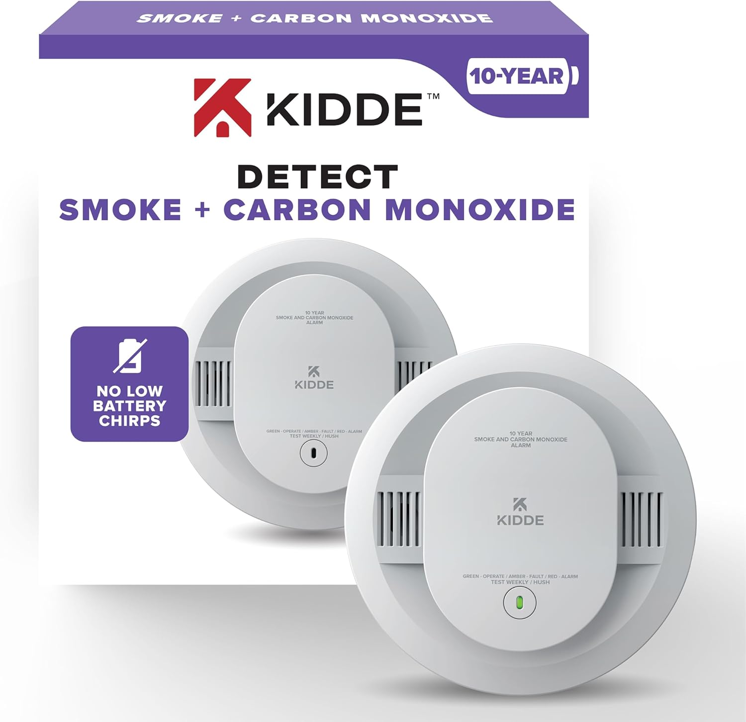 Kidde Smoke & Carbon Monoxide Detector with 10-Year Battery Life