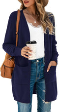 Womens Kimono Cardigan Long Sleeve Open Front - Soft Knit Layer