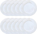 Set of 12 White Charger Plates for Elegant Dining
