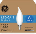 GE Ultra Bright LED Light Bulbs 100W Daylight Candle Lights (8 Pack)