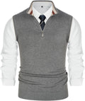 PJ PAUL JONES Men's Contrast Striped Sweater Vest for Classic Style