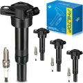 PHILTOP Ignition Coil Pack and Spark Plugs Set of 4 - Reliable Replace