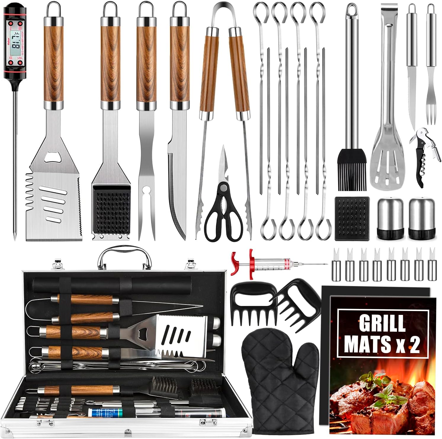 Cifaisi BBQ Grill Accessories Set - 38Pcs Stainless Steel Tools