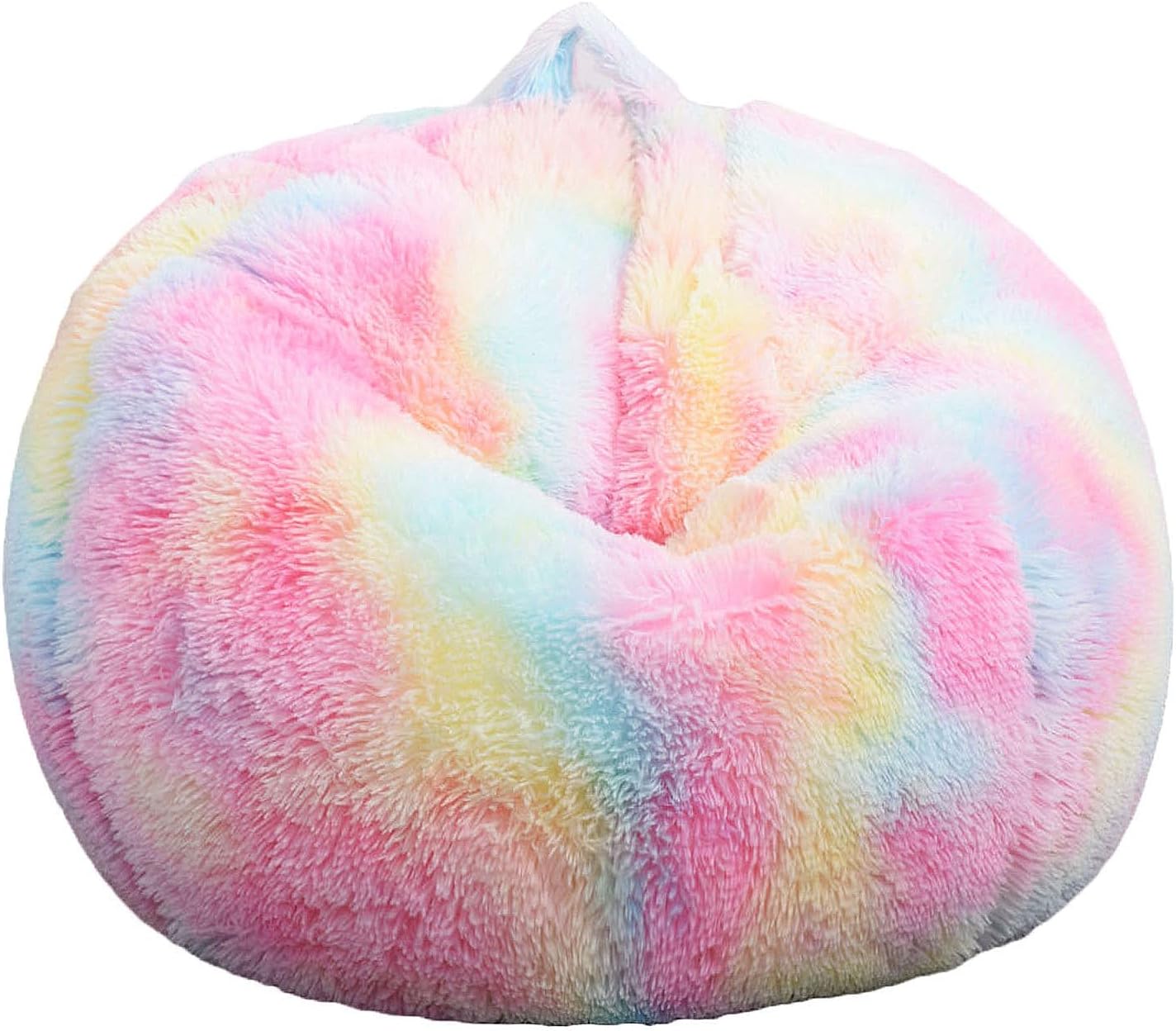 Fluffy Stuffed Animal Storage Bean Bag Chair Cover for Kids
