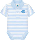 Baby striped polo bodysuit for comfortable play by Creative Knitwear