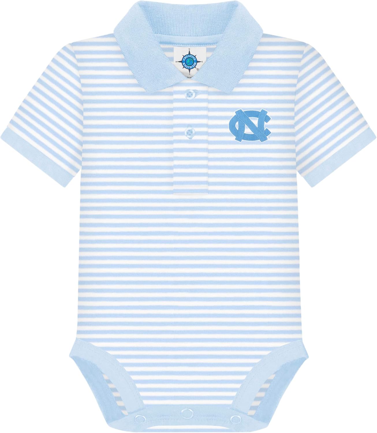 Creative Knitwear College Baby Striped Polo Bodysuit for Infants