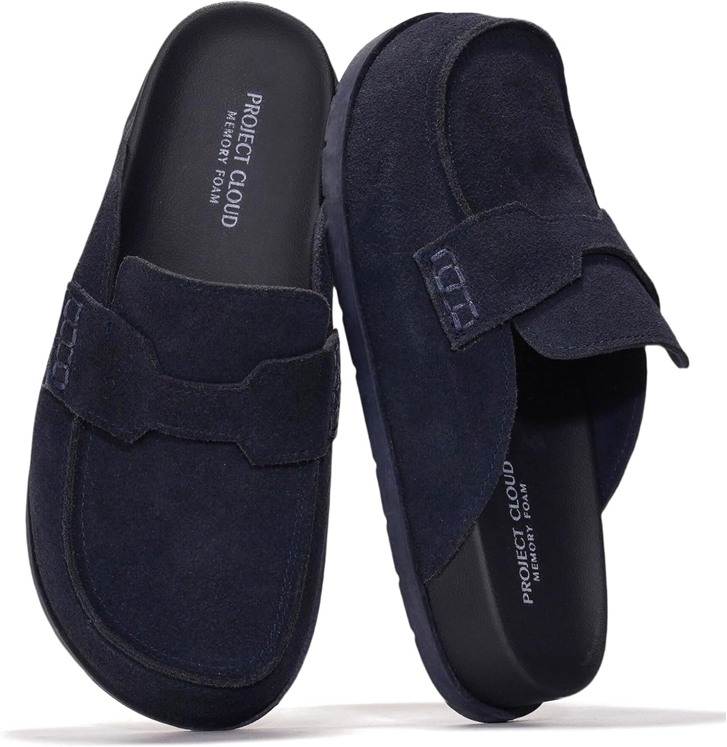 Project Cloud Genuine Suede Womens Clogs with Memory Foam Support