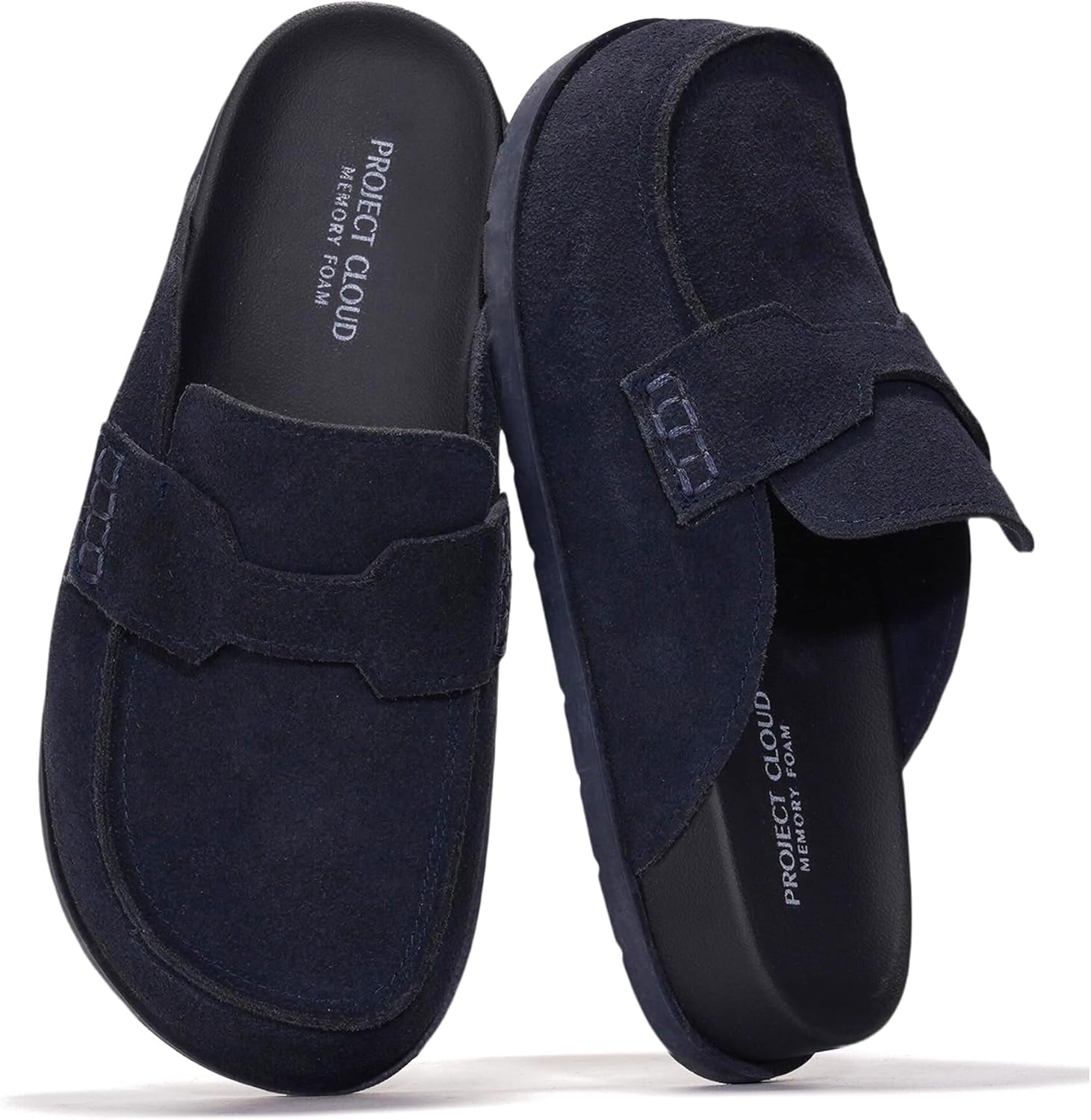 Project Cloud Genuine Suede Womens Clogs with Memory Foam Support